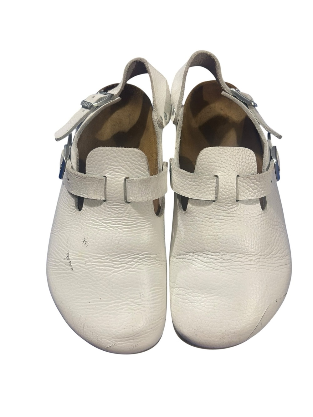 Birkenstock Tokio White Leather Clog Sandal Sz 39